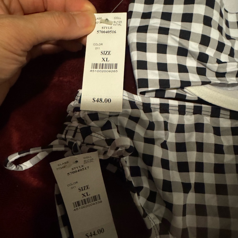 White House Black Market Black and White Gingham Bikini - Picture 5 of 5